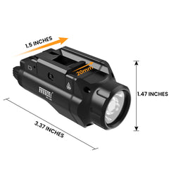 Feyachi HL-20 Tactical Pistol Light - 400 Lumen Rail Flashlight