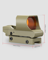 Feyachi RS61 Red Dot Reflex Sight Khaki - Co-Witness Mount