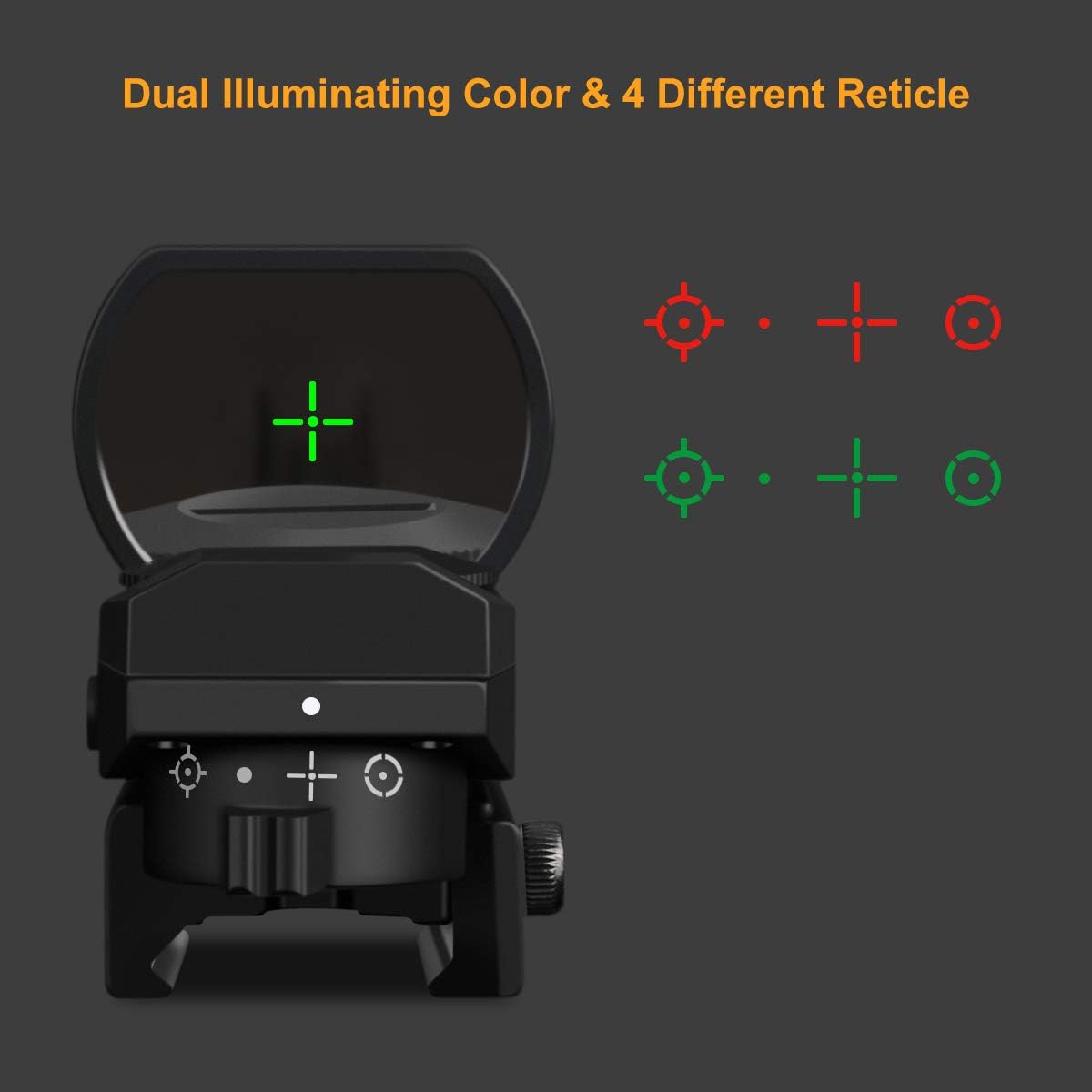 Feyachi RS-29 Reflex Sight - Red/Green Illuminated Reticle