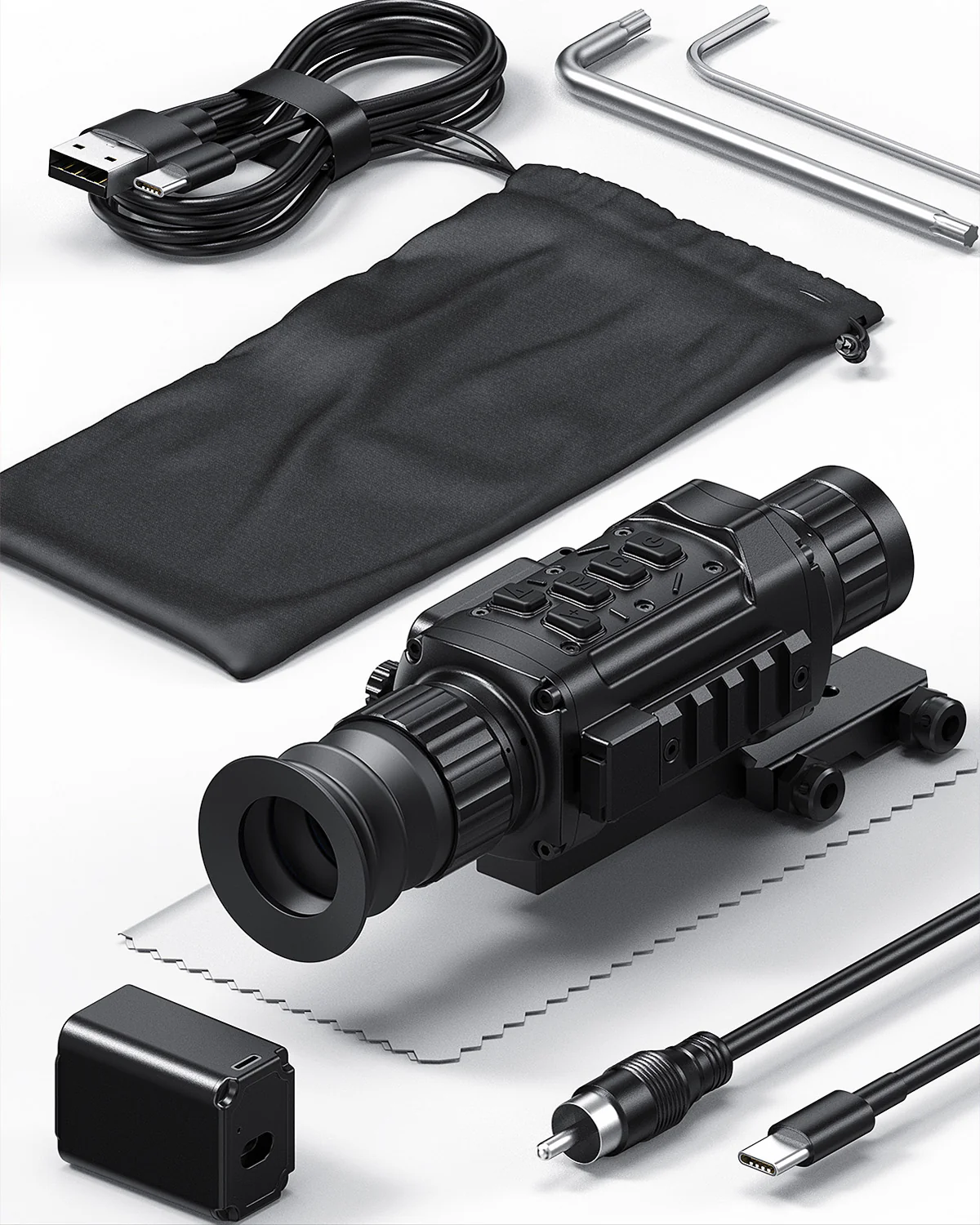 Feyachi TH-46 Thermal Scope 12um 256 x 192 Thermal Imaging Scopes with 25mm Lens for Rifles