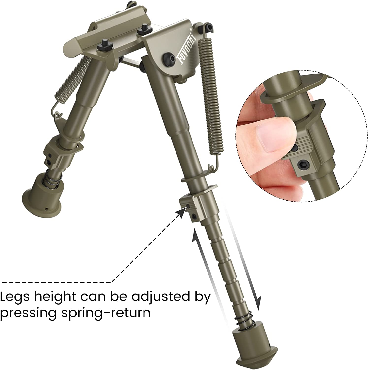 Feyachi B13-SS Bipod for Rifles - 6-9 Inch Adjustable Mlok
