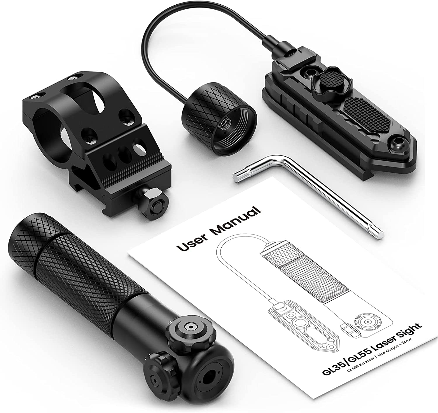 Feyachi GL55 Red laser Sight Rifle Scope - 20mm Picatinny Mount