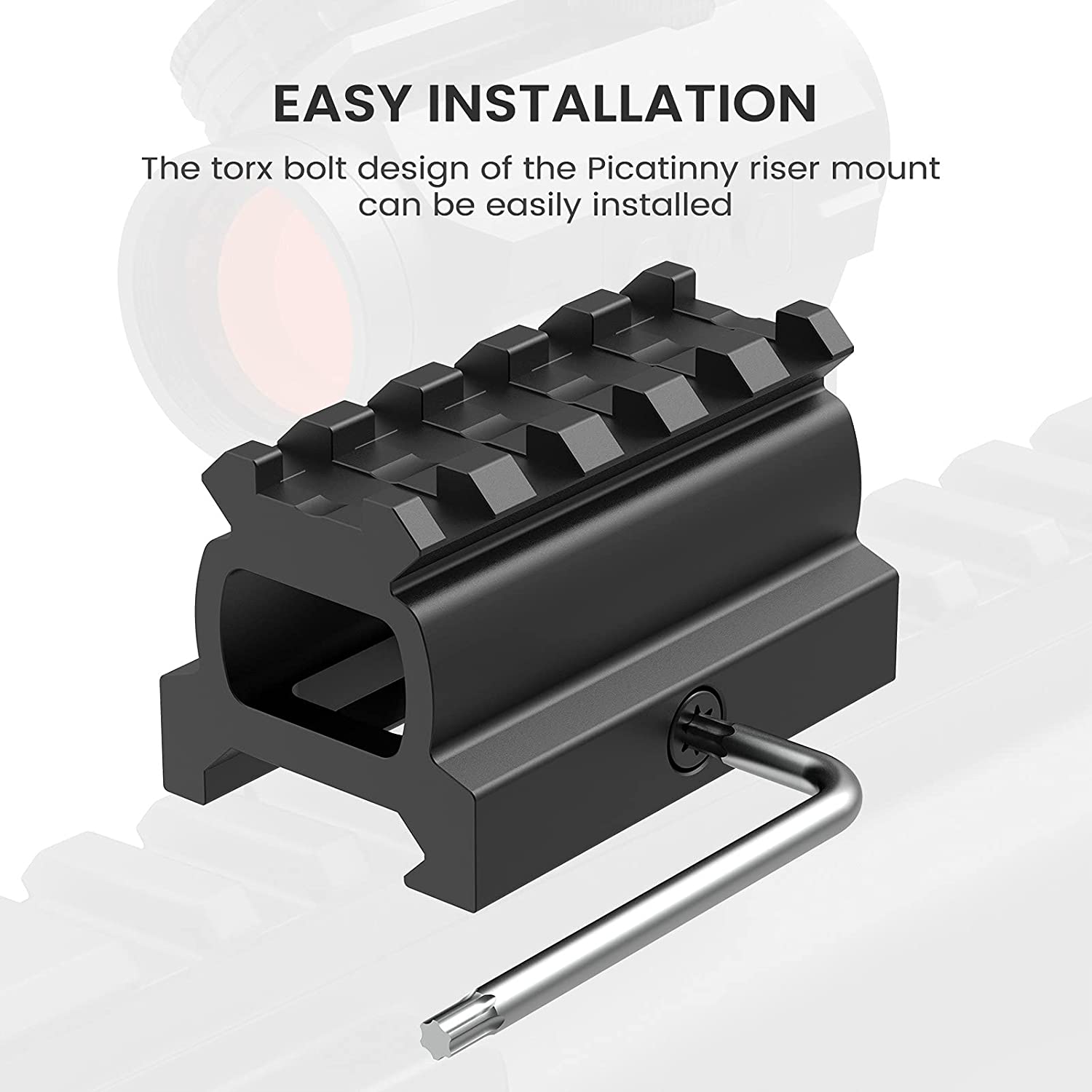 Feyachi RM19 Riser Mount - Picatinny Rail 0.95 inch