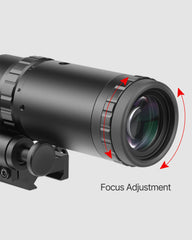 Feyachi M37 1.5X - 5X Red Dot Magnifier Focus Adjustment Optical Magnifier with Flip to Side Mount, Black
